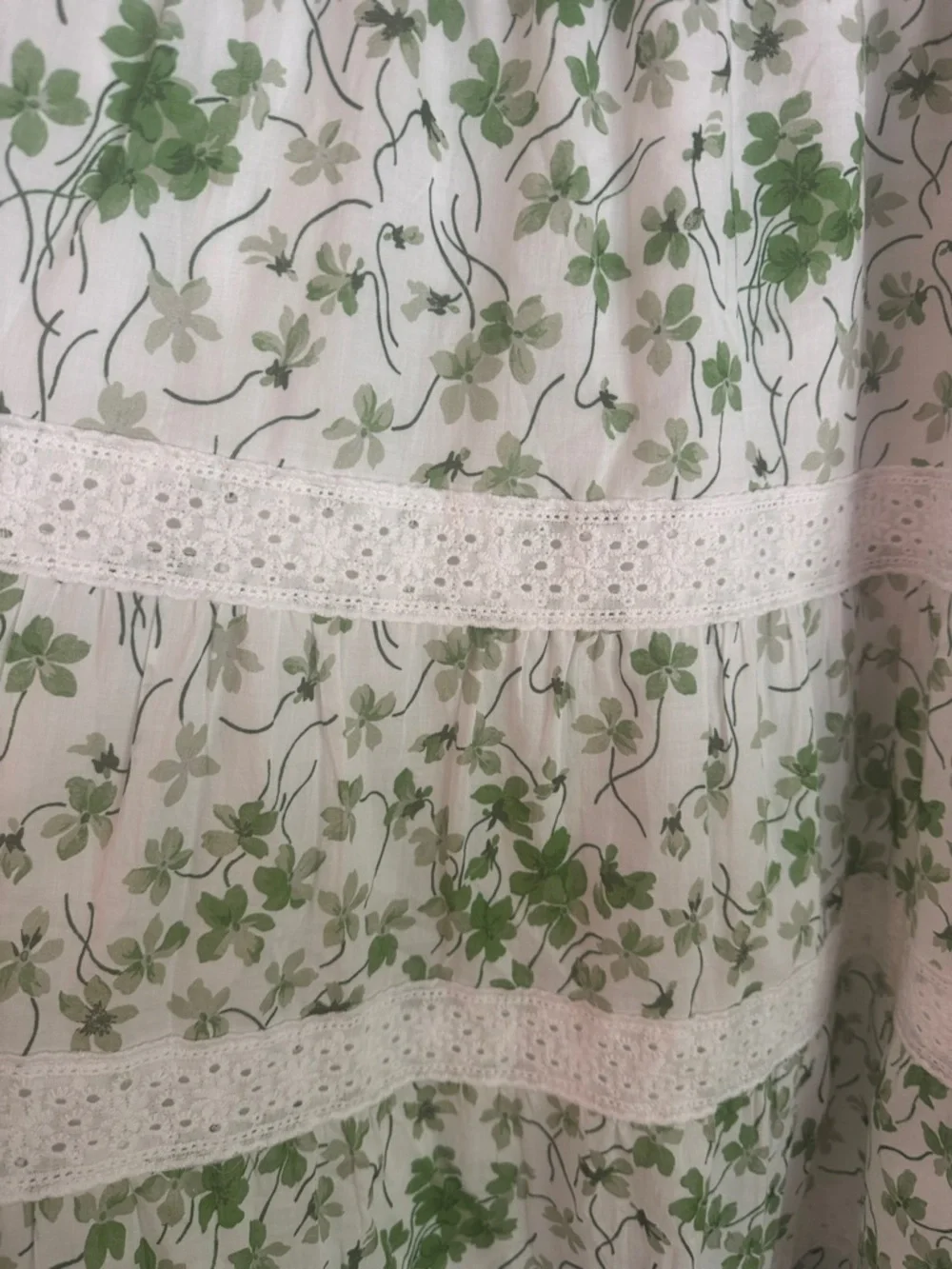 Hill House Green Floral Smocked Midi Dress - Picture 3 of 3